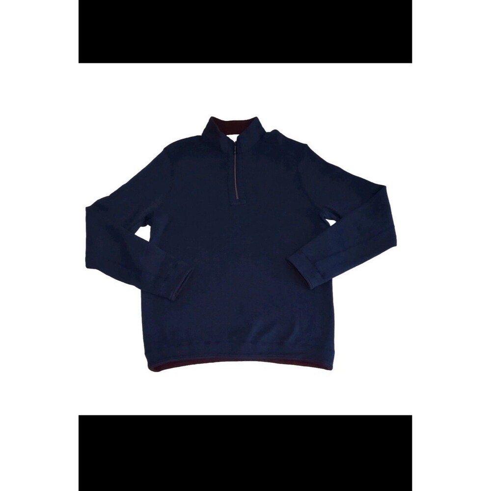 Tommy Bahama Mens Flipshore Half Zip Reversible Coastline Heather XXL